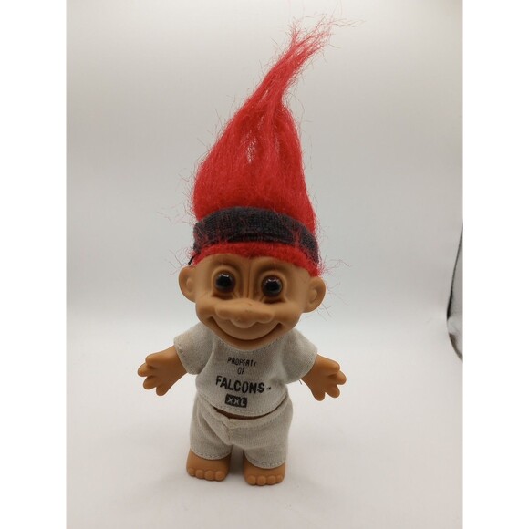 RARE NFL Team Property Of Falcons XXL Vintage 90s 5" Russ Trolls Doll Red Hair - Picture 1 of 8